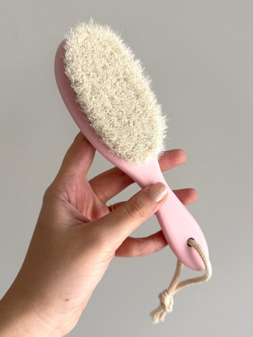 KeaBabies Baby Wooden Hairbrush Soft Goat Hair Brush